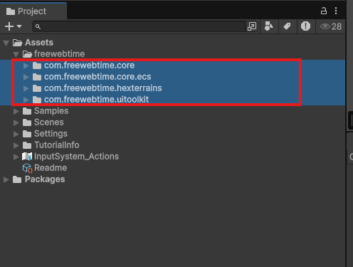 Move folders to Packages