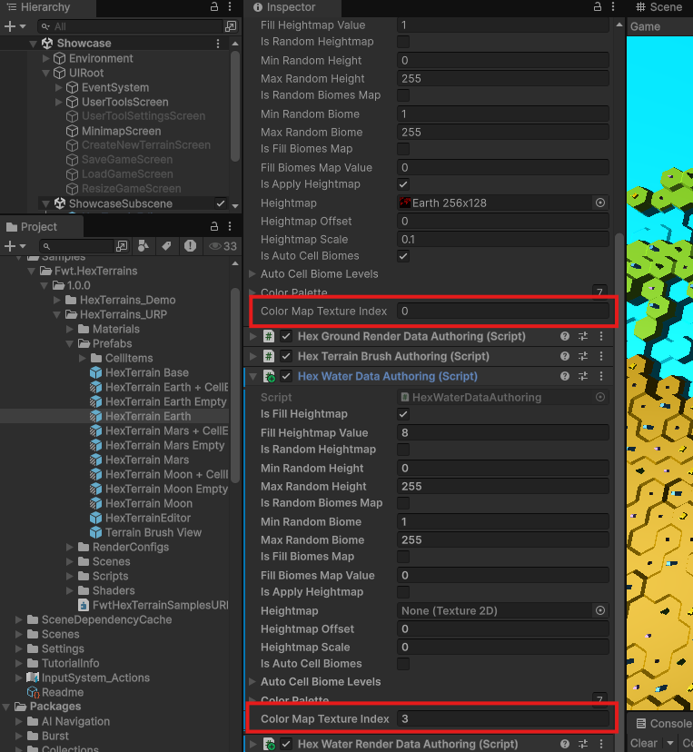 Terrain Prefab Color Textures Setup