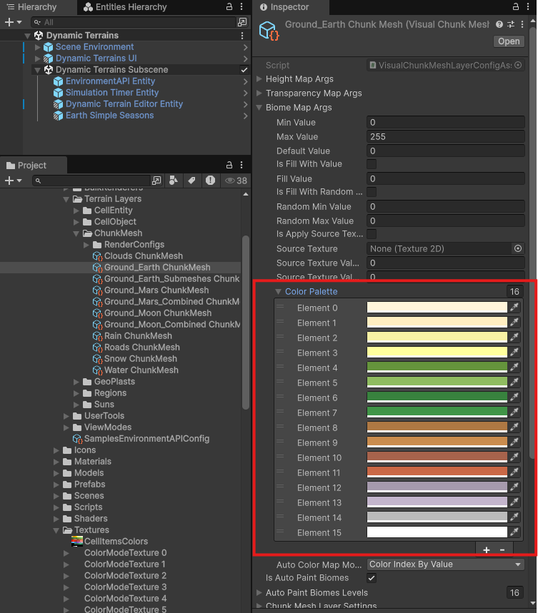 Biomes Color Palette