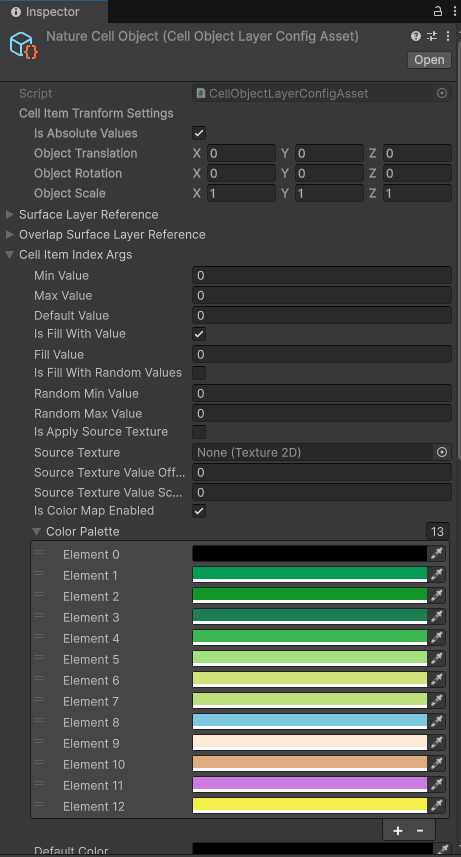 Cell Object Colors