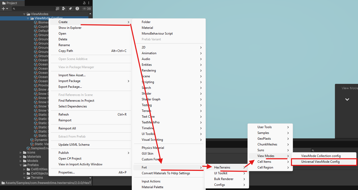 Create ViewMode Asset