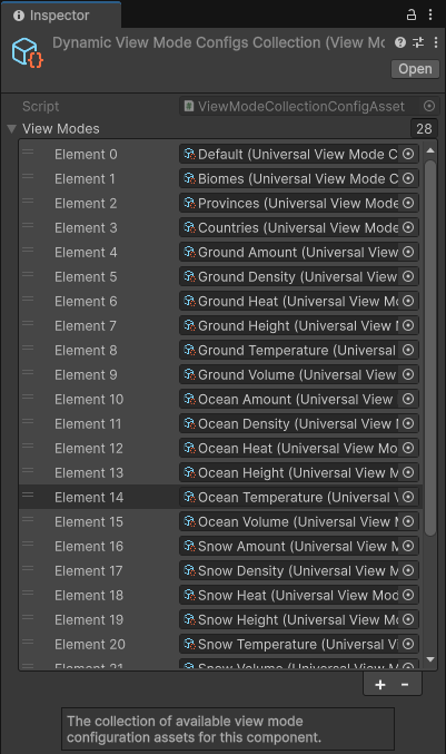 View Mode Collection Asset